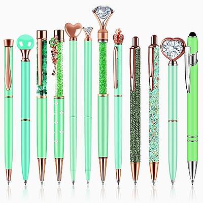 HCrystals Journaling Pen Set - 3pcs Healing Crystals Rose Gold Pens - Fancy  Pens, Diamond Pens, Witchy gifts, Inspirational Engraved Pens, Spiritual