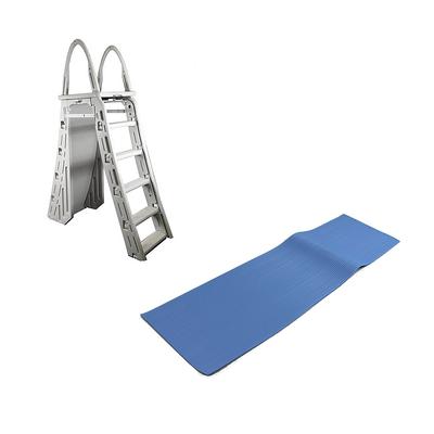 Vinyl Works NE9880 Premium A-Frame Above Ground Pool Ladder - White