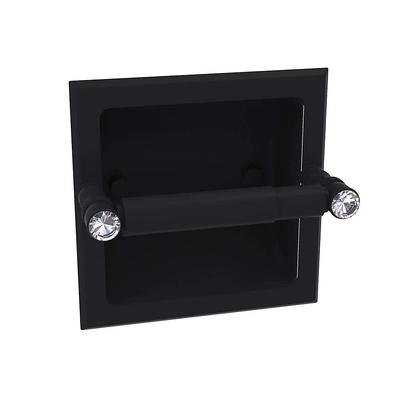 Franklin Brass Maxted Matte Black Wall Mount Euro Toilet Paper Holder in  the Toilet Paper Holders department at