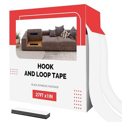 Self Adhesive Hook and Loop Tape Sticky Back Fastening Tape (Black