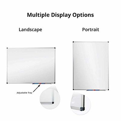 DexBoard Large 72 x 40-in Magnetic Dry Erase Board with Pen Tray| Wall-Mounted Aluminum Whiteboard Message Presentation Memo White Board for Office