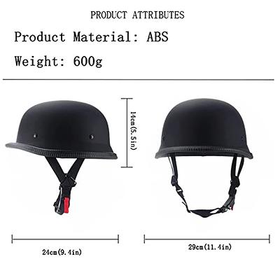 Myamis Half Helmet Motorcycle Men Women Adults Dot Approved Vintage Half Face Helmet with Additional Clear Visor and Ear Pads MH107