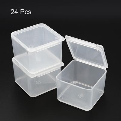 XINGLIAN 100 Pieces 2 oz Clear Small Plastic Containers with Lids for Slime  Disposable Foam Ball Storage Leakproof Containers with Lids for DIY Craft