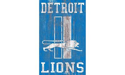 Detroit Lions 11 x 19 Personalized Team Color Welcome Sign