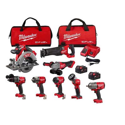 M18 18V Li-Ion Cordless Combo Tool Kit (6-Tool) w/(2) 3.0 Ah Batteries, (1)  Charger, (1) Tool Bag