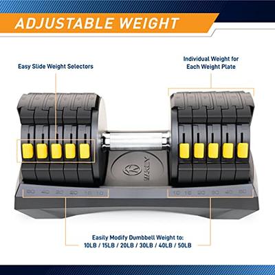 Marcy Adjustable Dumbbell System 6 Dumbbells-in-1 up to 50lbs, Single -  ADDB-6198 - Yahoo Shopping