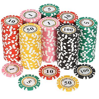 LUOBAO Premium Numbered Poker Chips for Card Board Game,for Texas