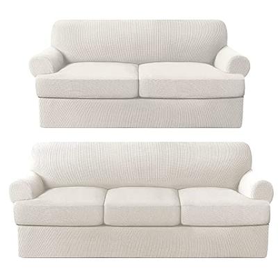PrinceDeco Velvet Stretch Couch Cushion Covers, Sofa Cushion Covers  Individual Couch Cushion Covers with Elastic Bottom (3 Piece Sofa Cushion  Covers