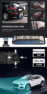 EV Pure - 1080P Full HD Dash Cam with 32GB SD Card, 4 inch Screen, 3 Cameras