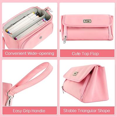 hatisan Large Capacity Pencil Pouch Foldable Pencil Pen Case Bag with  Zipper Cute Pencil Case for Girl Teen School Office College Cute School