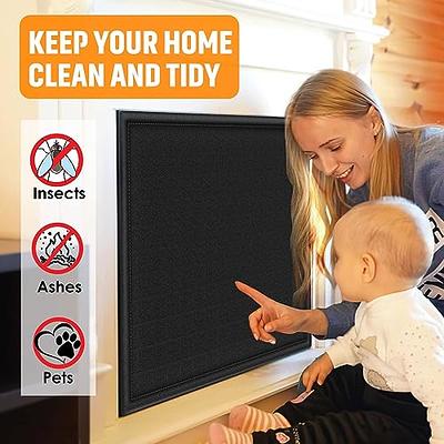 CADARA Fireplace Blocker Blanket Stops Overnight Heat Loss, Fireplace Draft  Stopper Save Energy, Fireplace Cover Black 42 W x 33 H