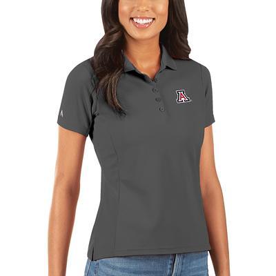 Men's Antigua Heathered Black/Red Arizona Wildcats Esteem Polo