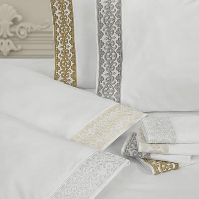 J. Queen New York Majestic Embroidered Sheet Set, Queen, Gold