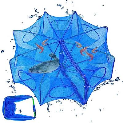Fishing Bait Trap Crabfish Trap Foldable Fishing Net Trap 8 Holes Easy Use  Hand Casting Bait Traps Cage for for Fishes, Shrimp, Minnow, Crayfish, Crab  - Yahoo Shopping