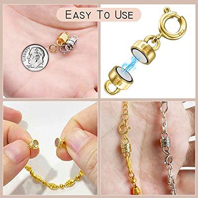 8pcs Necklace Extension, 4 Size Jewelry Extenders Necklace Chain Extender  Extension Chain for Jewelry Making Necklace Bracelet Anklet (4 Gold, 4