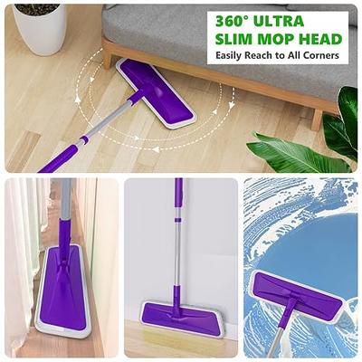 Microfiber Mops for Floor Cleaning - BPAWA Flat Floor Mop Wet Dry