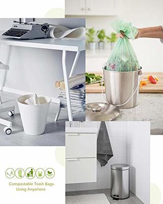 OKKEAI 8 Gallon Trash Bags 30L Garbage Bags Medium White Kitchen Trash Bags  Wastebasket Liners for Bathroom,Home Office, Lawn,60 Count,Clear (Fits