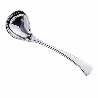 BNAZIND Kunz Spoons Serving Spoon 18/10 Stainless Steel Titanium Shiny Blue  Basting Spoon - 9 Inches Plating Spoons - Daily Chef Spoons - quenelle