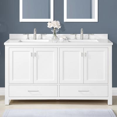 allen + roth Ronald 72-in Almond Toffee Undermount Double Sink