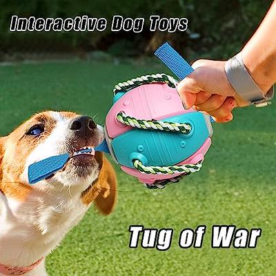 Addcean Dog Toy Balls with Chewing Ropes, Pet Flying Saucer Ball