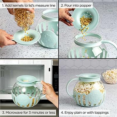 NEW Ecolution Glass Micro Pop 3 Quart Microwave Popcorn Popper