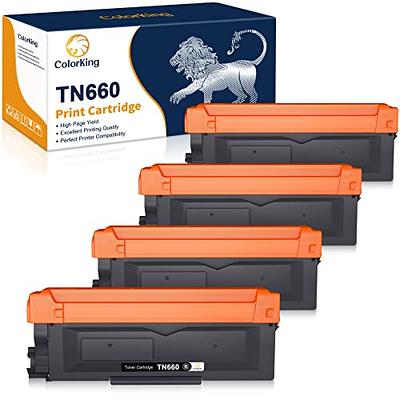 Brother TN660 TN630 Compatible Toner Cartridge (4 Black)