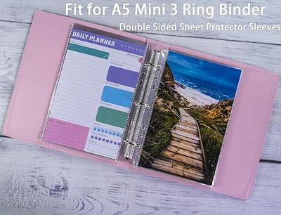 5 Pack Clear Photos or Postcards Page Protectors Plastic Photo Holder  Sleeves for 3 Ring Binder Two 5'' x 7'' Pockets Per Page