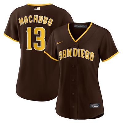 Men's Nike Manny Machado Brown San Diego Padres Name & Number T-Shirt
