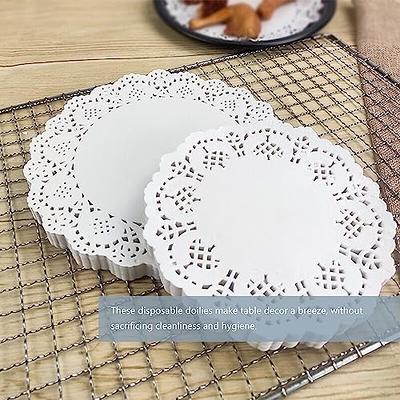 150 Pack Round Lace Paper Doilies for Food, Cake, Crafts, 3