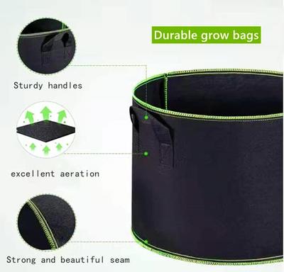 iPower Plant Grow Bag 30-Gallon 5-Pack Heavy Duty Fabric Pots, 300g Thickened Nonwoven Aeration Durable Container, Nylon Strap Handles for Gardening