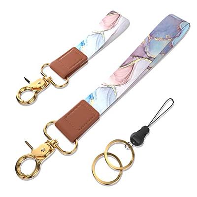 Fishent Braided Wristlet Keychain, Cute Wrist Lanyards for Keys, Upgraded  Stretchy Key Chain Holder for Women Men, Wrist Strap Keychain for Car Keys