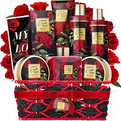 Christmas Spa Gifts for Women, Bath and Body Gift Set, Exotic Rose Gift  Basket for Women