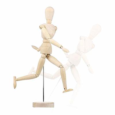 Wooden Manikin Human Figure Artist Draw Painting Model Mannequin Jointed  Doll GA