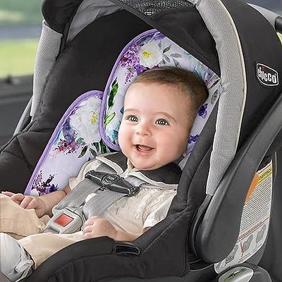 Pea Pod Baby Car Seat Head Support for Newborn, 2 in 1 Infant Car Seat Head  Body Support for Girls Extra Soft Breathable Baby Car Seat Cushion Insert