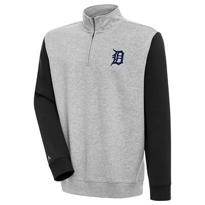 Women's Black/Navy Detroit Tigers Plus Size Anorak Quarter-Zip