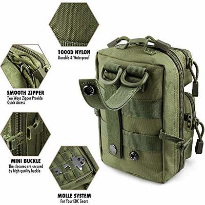  WYNEX Tactical EDC Pouch, Molle Utility Pouches Gadget  Organizer Phone Holder Waist Pack Smartphone Pouch Tool Holster Pocket Army  Green : Sports & Outdoors