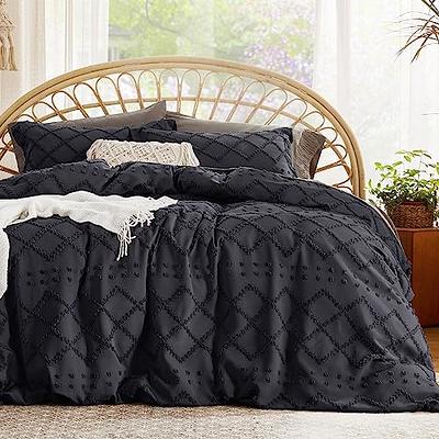 Houseri Dark Grey Comforter King Size Gray Bedding Set Men Plain Grey  Comforters Sets King Women Solid Grey King Size Comforter Set Boys Dark  Gray