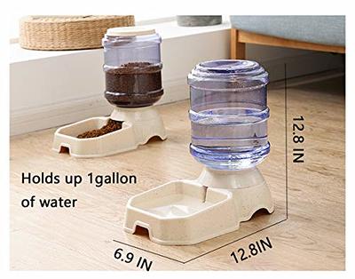 Pet Feeder and Water Food Dispenser Automatic for Dogs Cats, 100% BPA-Free,  Gravity Refill, Easily Clean, Self Feeding for Small Large Pets Puppy