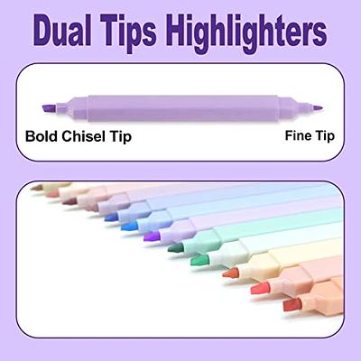 Sonuimy Aesthetic Dual Tips Cute Highlighters, Eye-Care Assorted Pastel  Colors, No Bleed Bible Highlighter Dry Fast Markers, Perfect for School,  College, Office, Journal & Planner (12 Colors) - Yahoo Shopping