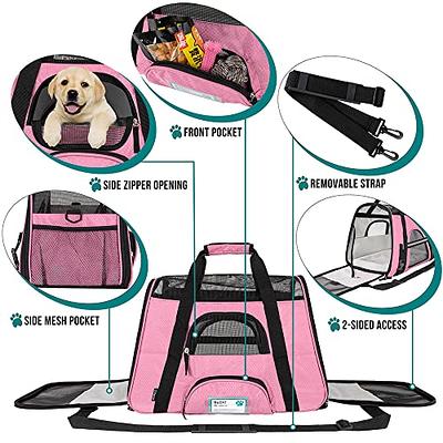 SECLATO Cat Carrier, Dog Carrier, Pet Carrier Airline Approved for Cat,  Small Dogs, Kitten, Cat Carriers for Small Medium Cats Under 15lb,  Collapsible