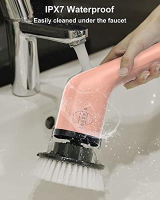 Leebein Electric Spin Scrubber, Cordless Powerful Scrub Brush for Cleaning  Bathroom, Kitchen, Shower Tub and Floor Tile with Adjustable Extension Long  Handle and 8 Replaceable Brush Heads(Rose) - Yahoo Shopping