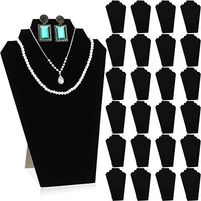  7TH VELVET 6 Pieces Black Velvet Necklace Display