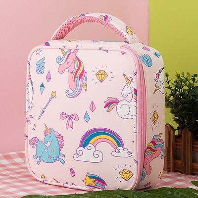 Bluboon Insulated Lunch Box for Kids Boys Girls School Lunch Bags Reusable  Cooler Thermal Meal Tote for Picnic (Yellow School bus)