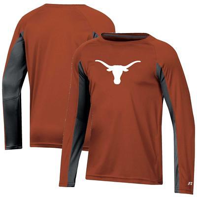 Men's Champion Gray Texas Longhorns Icon Baseball Long Sleeve T-Shirt Size: Small