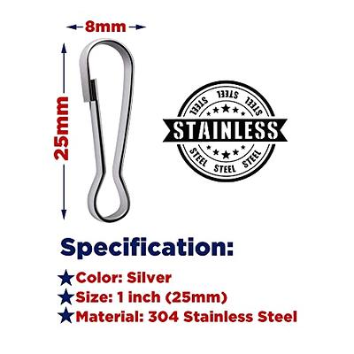 50Pcs Metal Lanyard Hooks, Stainless Steel Lanyard Snap Spring Hooks,  Closures Snap Purse Badge Holder Clasp Clips Silver (20mm/0.79in) - Yahoo  Shopping