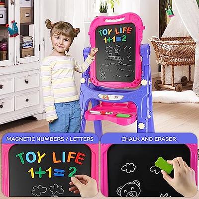 Joyooss Art Easel for Kids, Double Sided Wooden with 98+ Accessories Kids  Easel Drawing Board