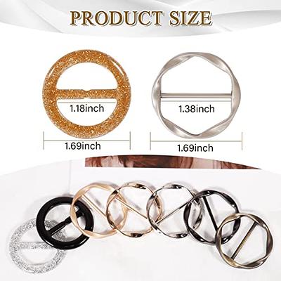 Silk Scarf Ring Clips T shirt Clips Alloy Round Ring - Temu