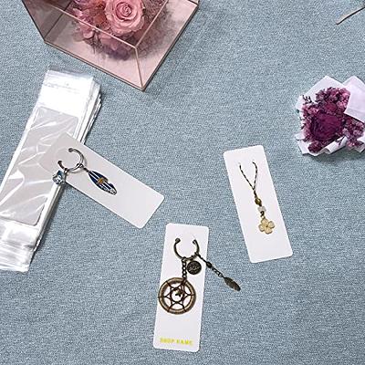 Wholesale PH PandaHall 100pcs Keychain Display Cards White Keychain Display  Paper Keychain Card Holder with 100pcs Transparent Self-Sealing Bags for Small  Business Selling Bracelet Keyring Packaging 