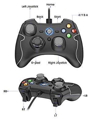 EasySMX Wired Gaming Controller,PC Game Controller Joystick with  Dual-Vibration Turbo and Trigger Buttons for Windows PC/ PS3/ Android TV