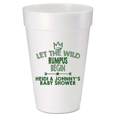 Personalized Styrofoam Cups Printed with Custom Text